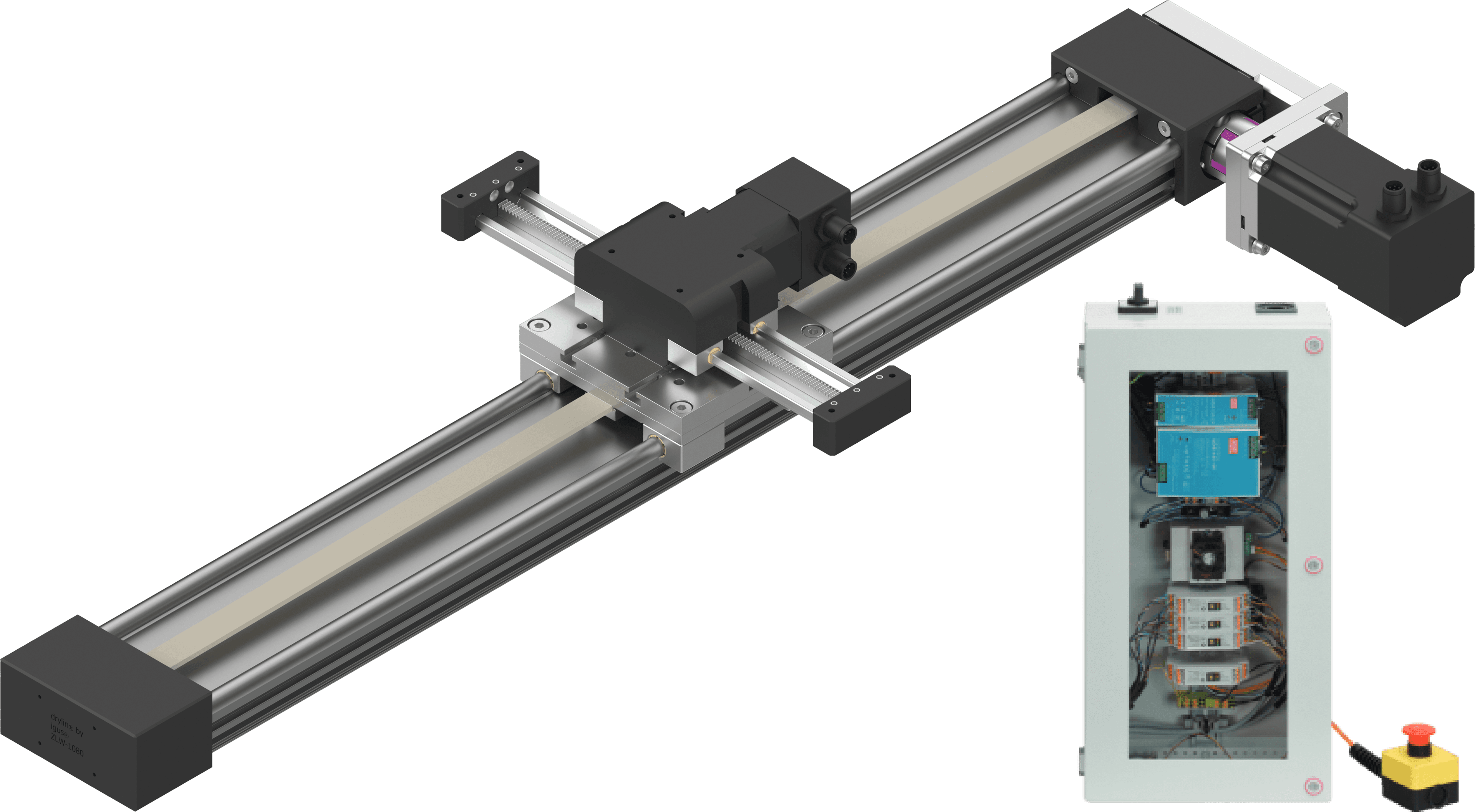 Line Robot - Stepper Motors with Encoder, Working Space 500x150 mm