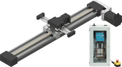 Liniowy robot kartezjański drylin® E | obszar roboczy 500x150 mm | silnik krokowy z enkoderem
