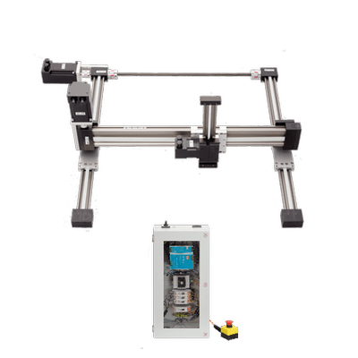 Przestrzenny robot kartezjański drylin® E | obszar roboczy 400x400x150 mm | silnik krokowy z enkoderem