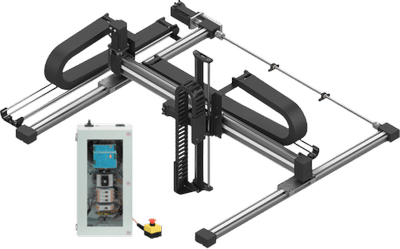 Przestrzenny robot kartezjański drylin® | obszar roboczy 800 x 800 x 500 mm